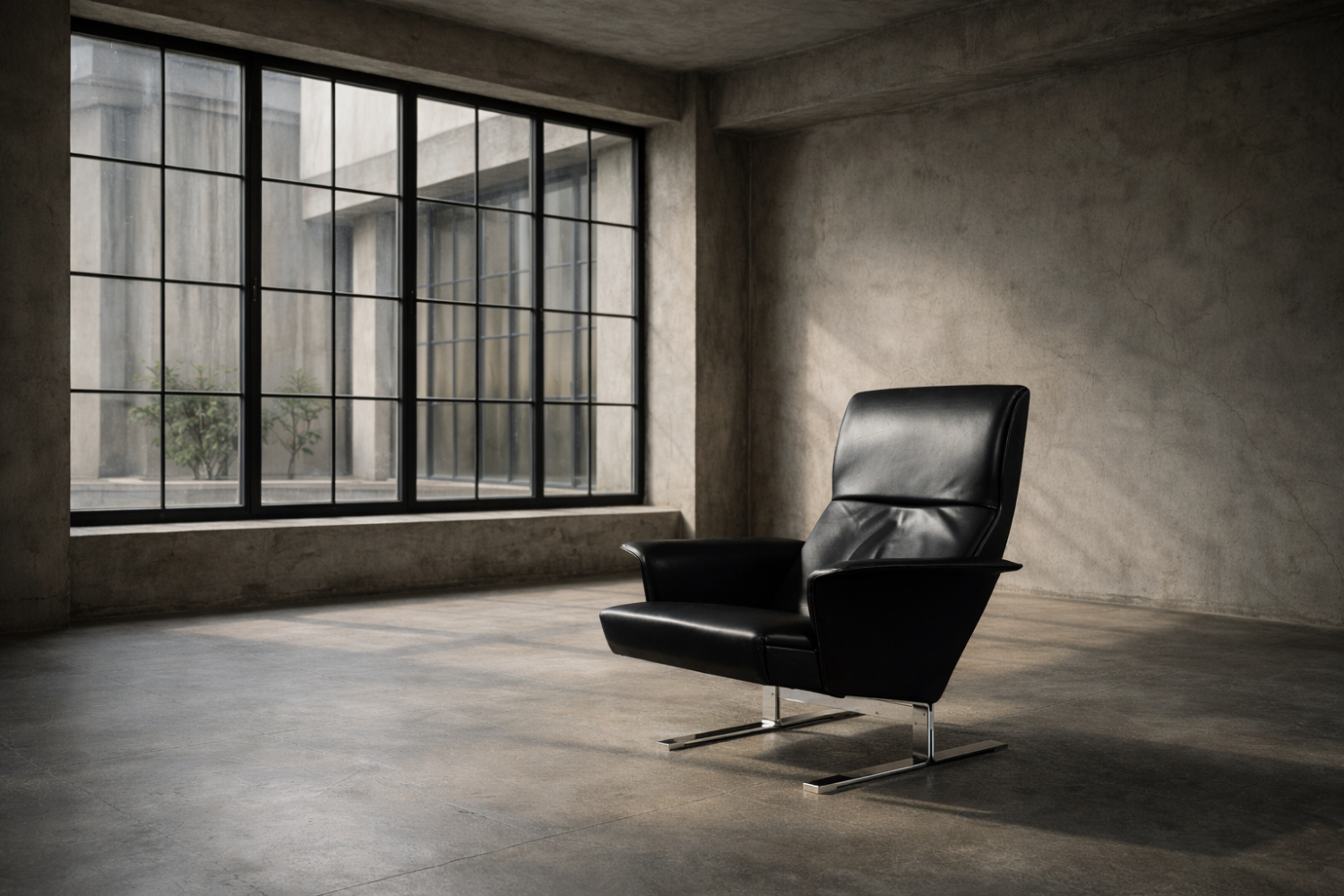 Skórzany fotel wypoczynkowy, proj. Georg Thams dla A/S Vejen Polstermøbelfabrik, Dania, lata 60