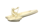 Ceramic Rower Figurine, Jihokera Bechyně, Czechoslovakia, 1950s