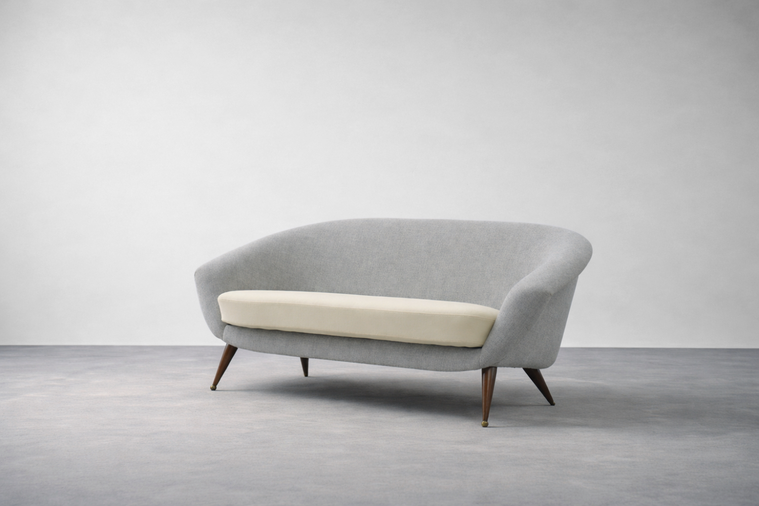 Modernistyczna sofa Tellus, proj. F. Jansson dla SM Wincrantz, Szwecja, lata 50
