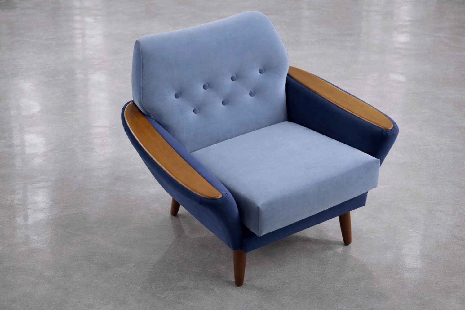 Welurowy komplet wypoczynkowy, Holm Fabriker AB, Szwecja, lata 60