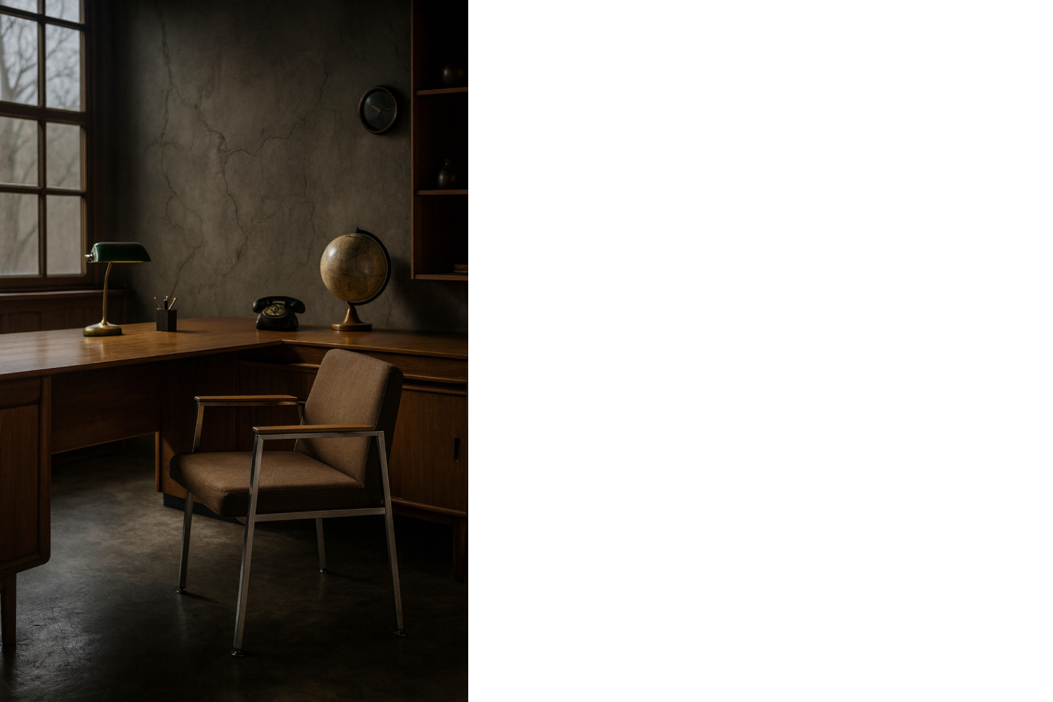 Brązowe krzesło konferencyjne, Drabert, Niemcy, lata 70