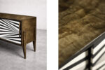 Sideboard vintage z malaturą Op-Art, Skandynawia, lata 60