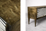 Sideboard vintage z malaturą Op-Art, Skandynawia, lata 60