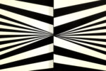 Sideboard vintage z malaturą Op-Art, Skandynawia, lata 60