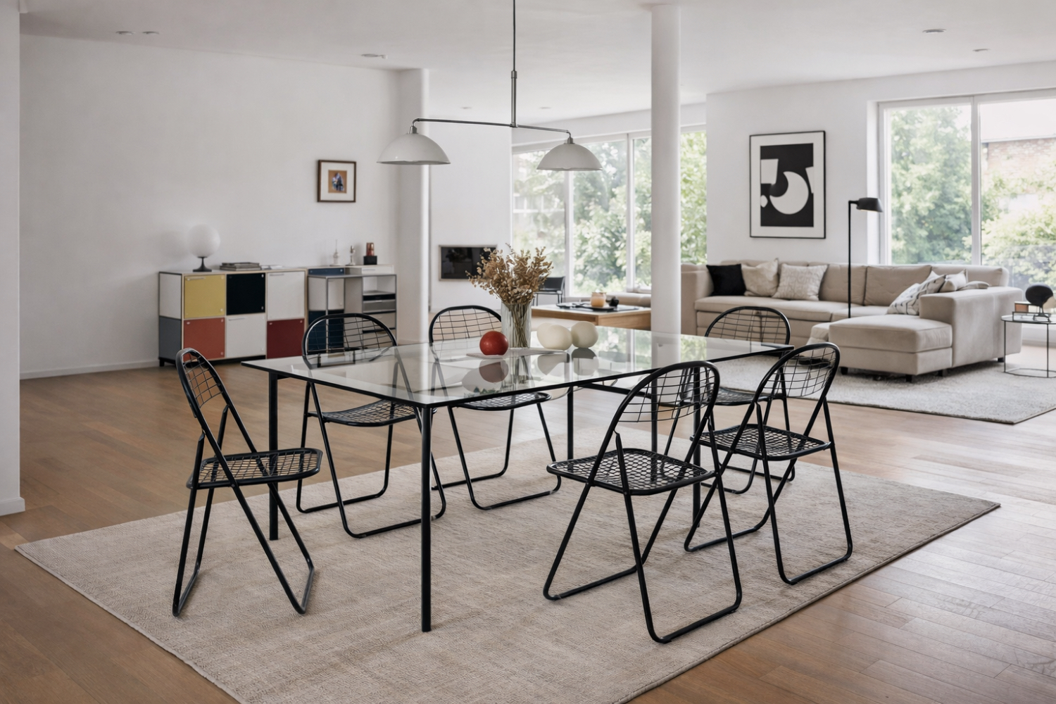 Komplet 5 metalowych krzeseł Åland, proj. Niels Gammelgaard dla IKEA, Szwecja, lata 80