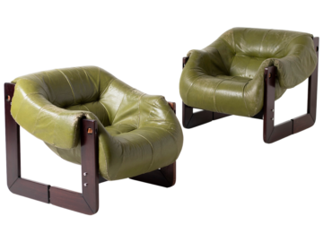 Para foteli MP 97, proj. P. Lafer dla Moveis Lafer, Brazylia, lata 70