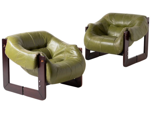 Para foteli MP 97, proj. P. Lafer dla Moveis Lafer, Brazylia, lata 70