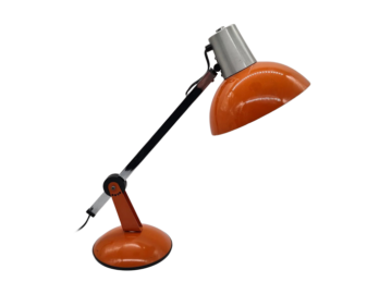 Pomarańczowa lampa biurkowa, lata 70