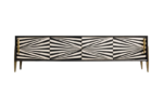 Sideboard vintage z malaturą Op-Art, Skandynawia, lata 60