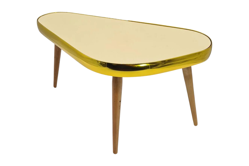 Vintage kidney-shaped coffee table, 1960s