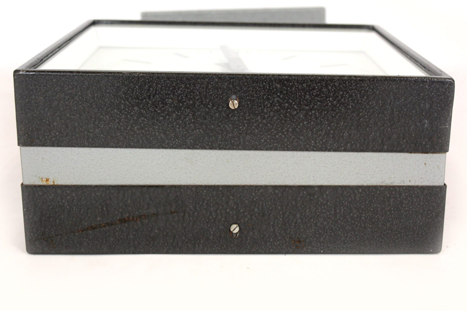 Dwustronny zegar kolejowy/fabryczny, Pragotron, Czechosłowacja, lata 80