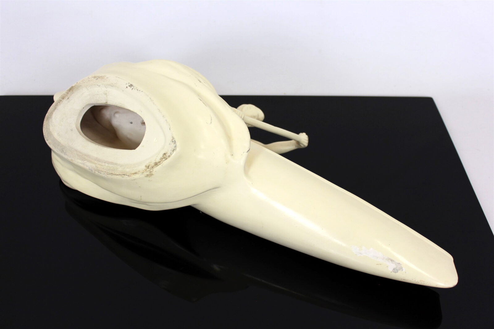 Ceramic Rower Figurine, Jihokera Bechyně, Czechoslovakia, 1950s