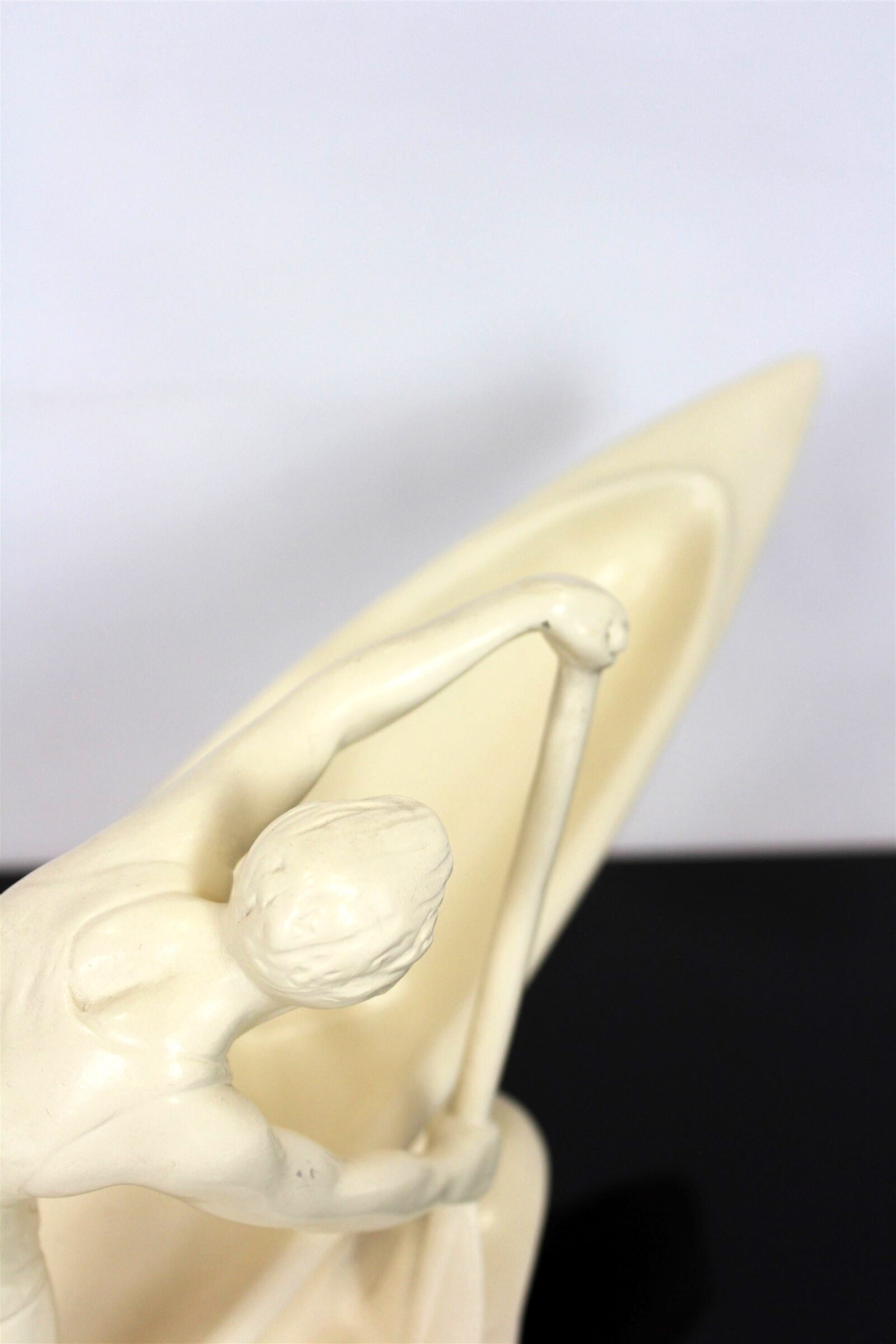 Ceramic Rower Figurine, Jihokera Bechyně, Czechoslovakia, 1950s