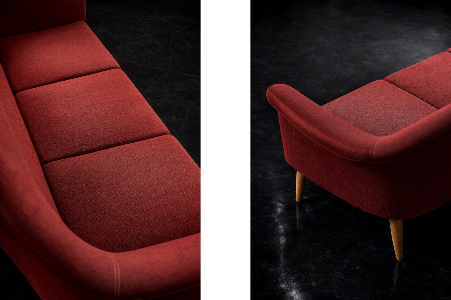 Vintage three-seater sofa, Bröderna Anderssons, Sweden, 1950s