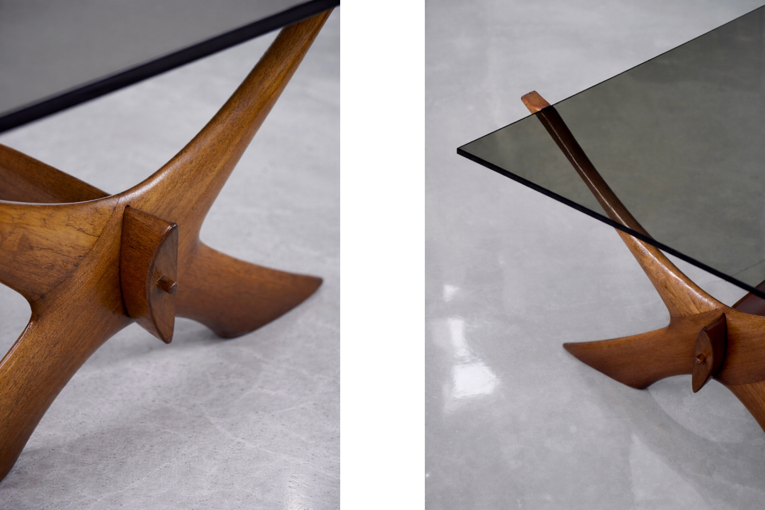 Stół szklany Condor, proj. Fredrik Schriever-Abeln dla Örebro Glass, Szwecja, lata 60