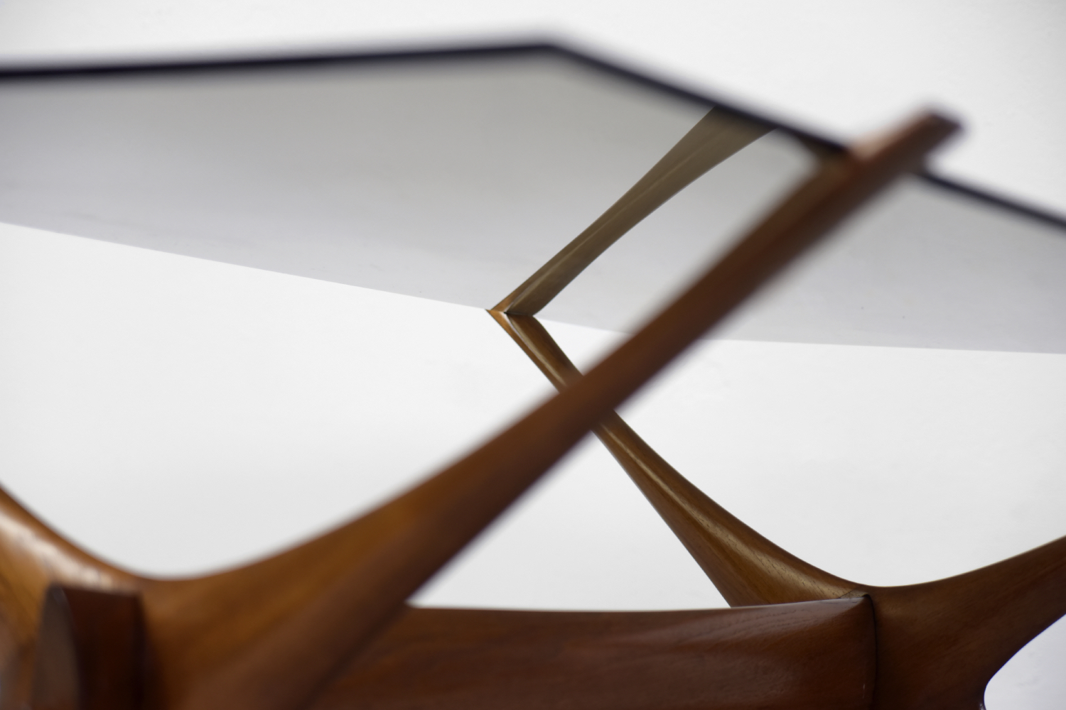 Stół szklany Condor, proj. Fredrik Schriever-Abeln dla Örebro Glass, Szwecja, lata 60