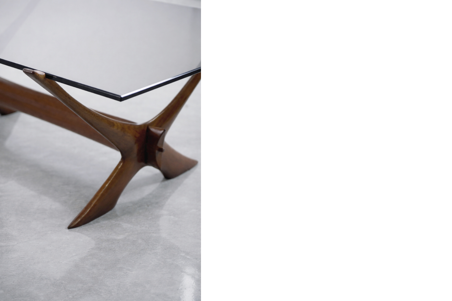 Stół szklany Condor, proj. Fredrik Schriever-Abeln dla Örebro Glass, Szwecja, lata 60