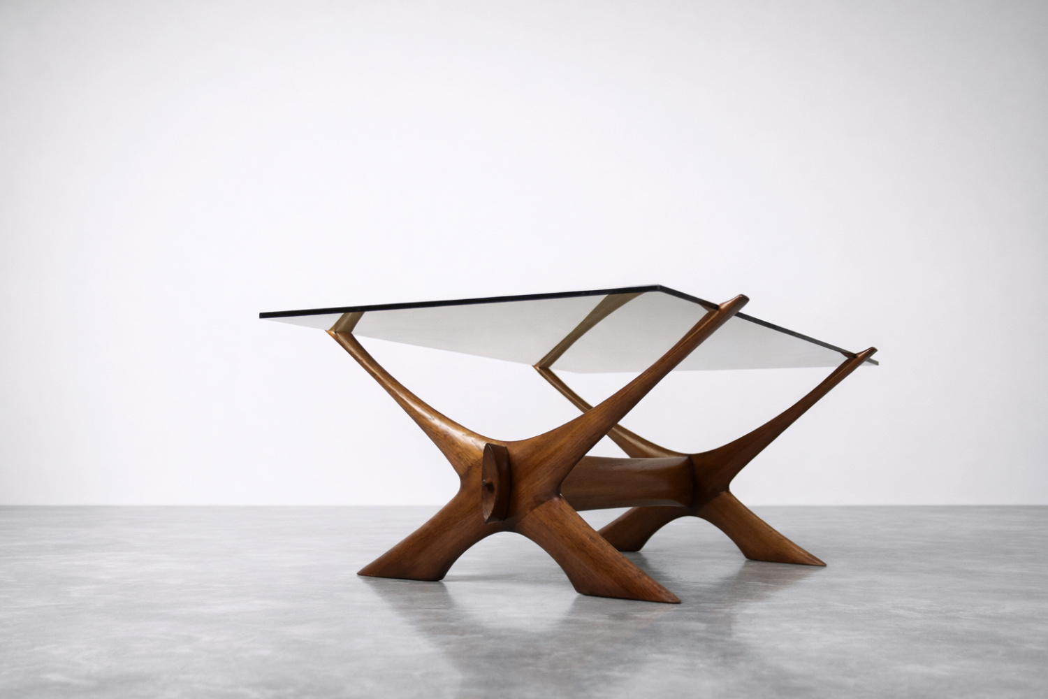 Stół szklany Condor, proj. Fredrik Schriever-Abeln dla Örebro Glass, Szwecja, lata 60