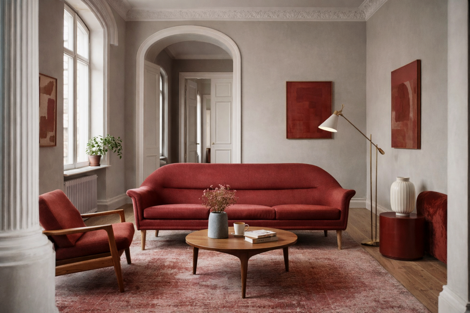 Vintage three-seater sofa, Bröderna Anderssons, Sweden, 1950s