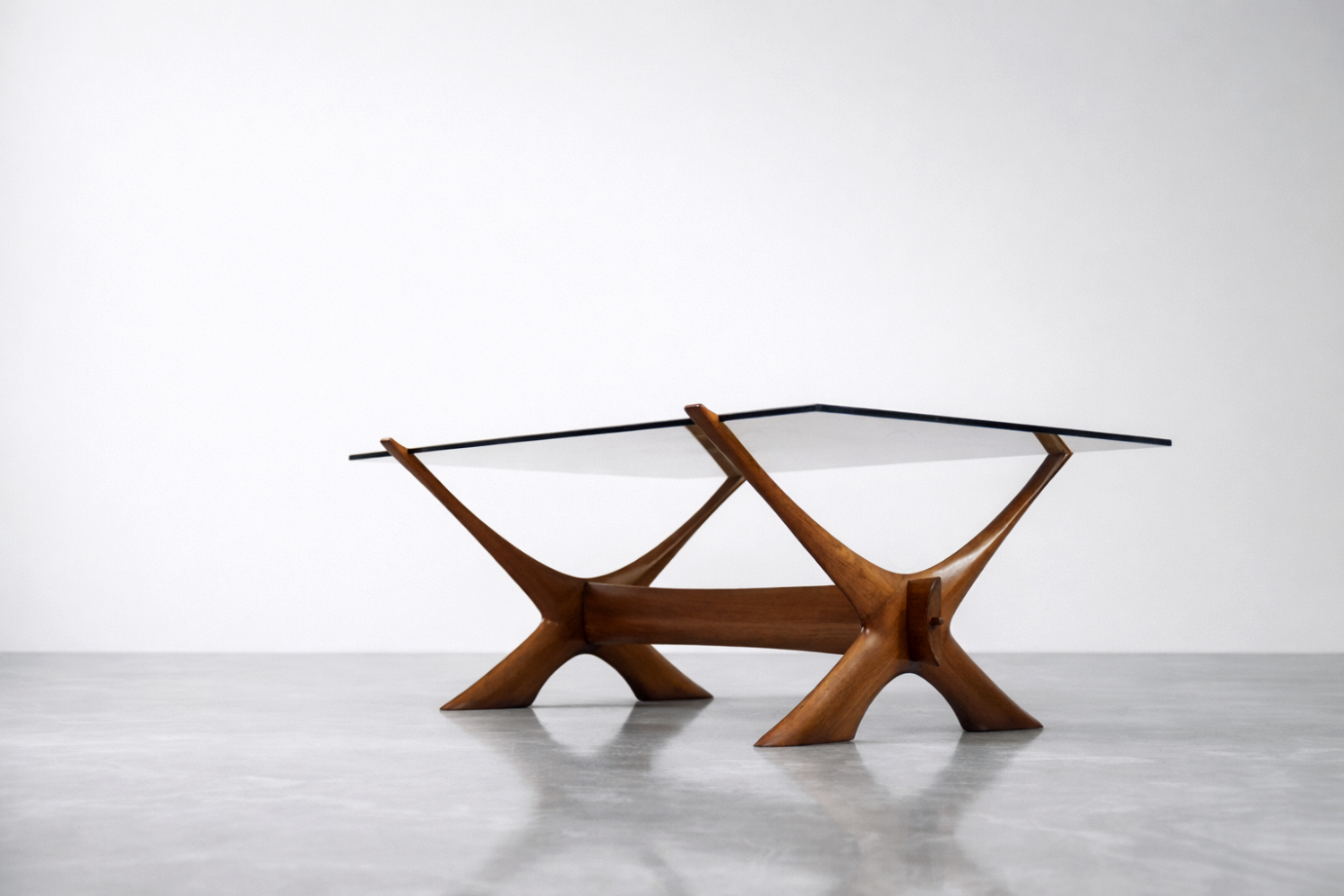 Stół szklany Condor, proj. Fredrik Schriever-Abeln dla Örebro Glass, Szwecja, lata 60