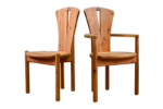 Pair of brutalist chairs by Ansager Møbler, Denmark, 1970s/80s