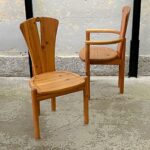 Pair of brutalist chairs by Ansager Møbler, Denmark, 1970s/80s