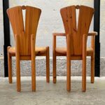 Pair of brutalist chairs by Ansager Møbler, Denmark, 1970s/80s