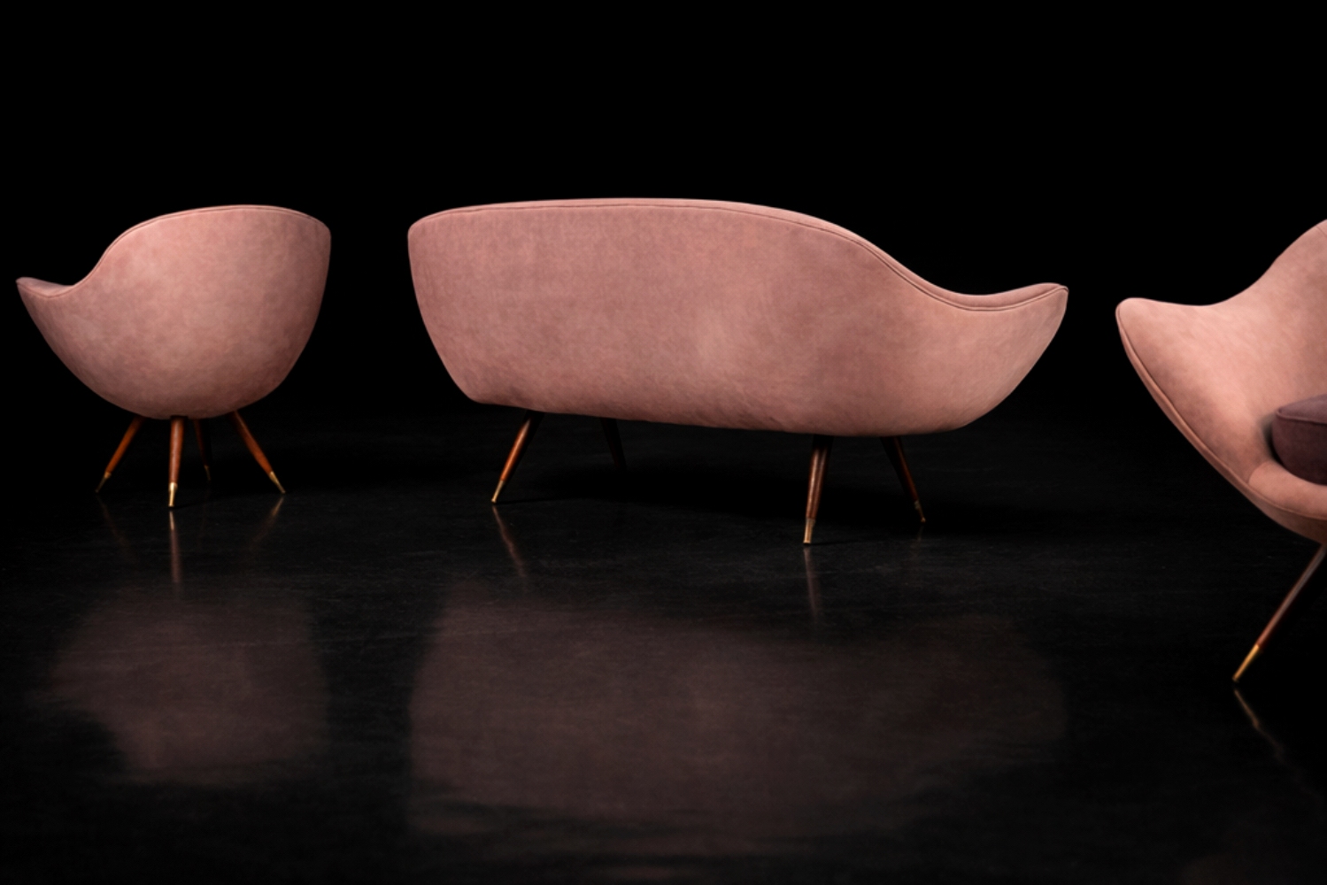 Vintage Paged seating set, PRL, 1970s