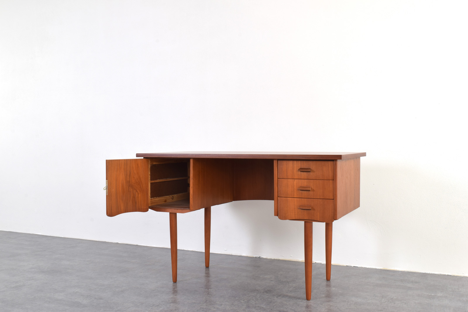 Scandinavian teak desk, Denmark, 1960s