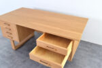 Vintage oak desk, designed by Henning Jensen & Torben Valeur for Dyrlund, Denmark, 1960s
