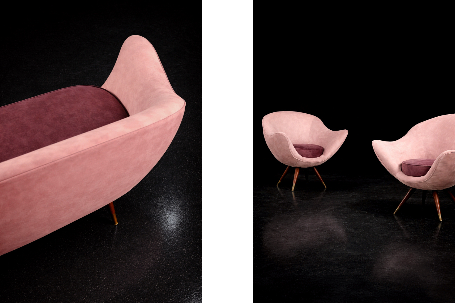 Vintage Paged seating set, PRL, 1970s