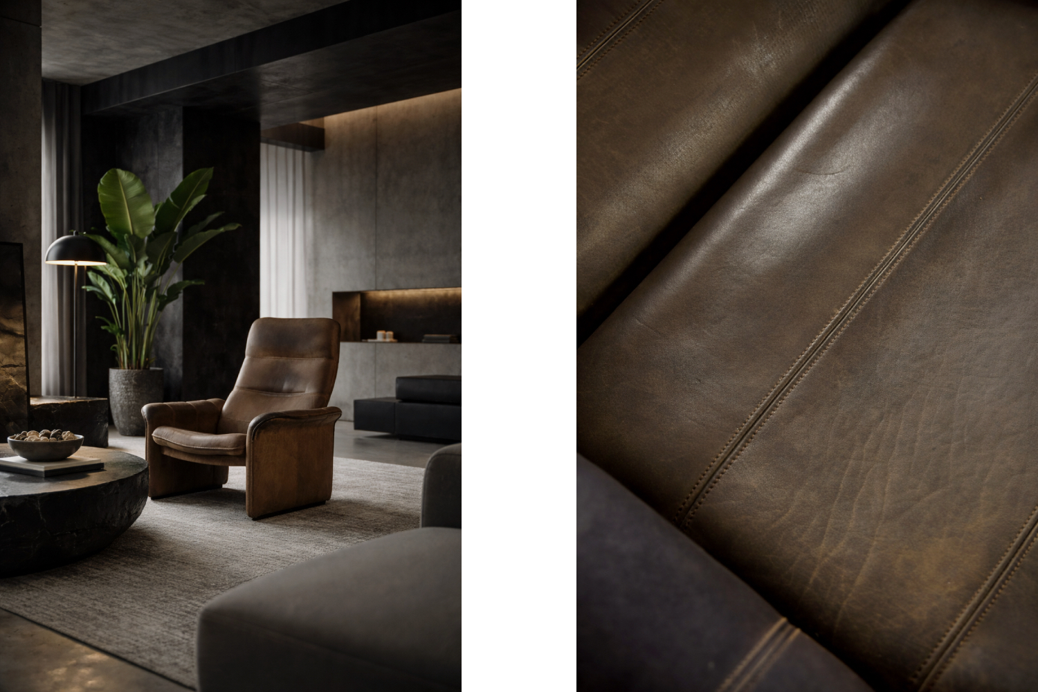 Vintage DS-50 leather armchair, De Sede, Switzerland, 1970s