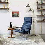 Vintage reclining swivel armchair, Bolia, Denmark, 1970s