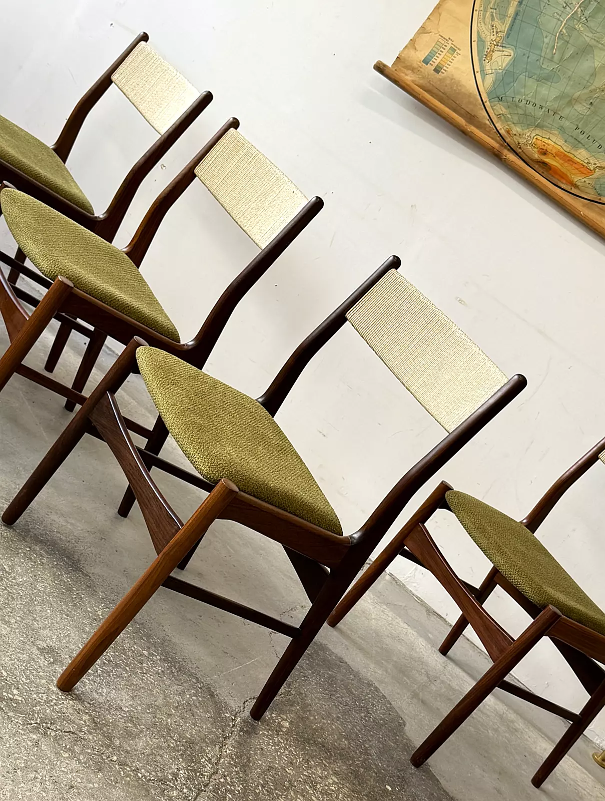 Set of 4 vintage chairs, Denmark, 1960s