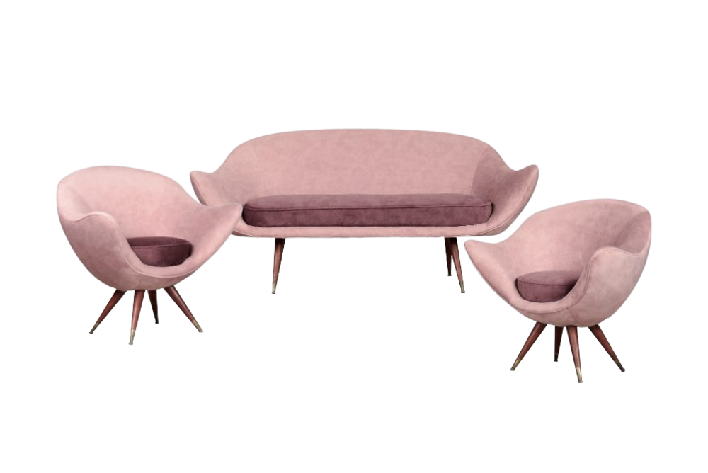 Vintage Paged seating set, PRL, 1970s