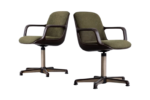 Pair of vintage office chairs, designed by Charles Pollock, Comforto, Germany, 1970s