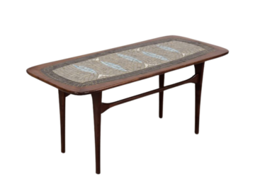 Stolik kawowy z kolorową mozaiką, proj. Edvard Johansson dla EJM, Szwecja, lata 60