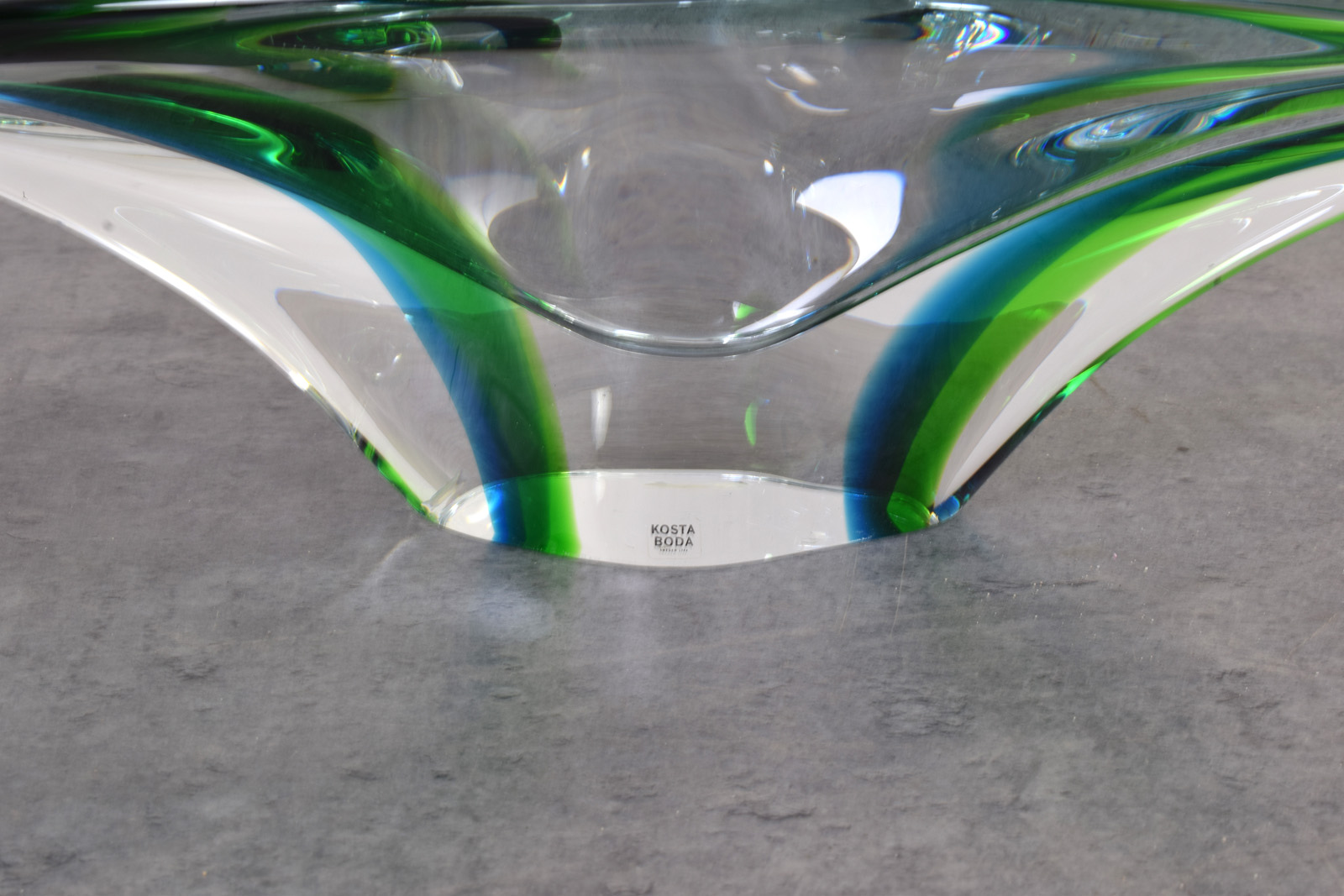 Vintage glass bowl, designed by Göran Wärff, produced by Kosta Boda, Sweden, 1960s