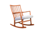 Vintage rocking chair designed by Hans Wegner, manufactured by A/S Mikael Laursen, Denmark, 1950s