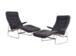 Pair of Fenix chaise longues designed by Sam Larsson, manufactured by Dux, Sweden, 1960s
