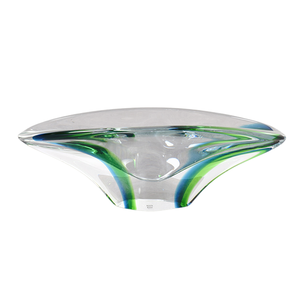 Vintage glass bowl, designed by Göran Wärff, produced by Kosta Boda, Sweden, 1960s
