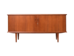 Vintage tambour-door sideboard, Denmark, 1960s