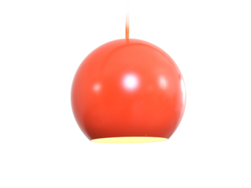 Skandynawska lampa wisząca proj. Verner Panton, prod. Louis Poulsen, Dania, lata 60