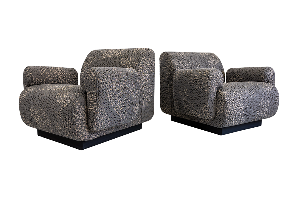 Para foteli modułowych vintage / sofa, proj. Eberhard Geißler, Oelsa, Niemcy, lata 70