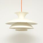 Biała skandynawska lampa, Dania, lata 70
