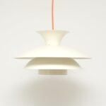 Biała skandynawska lampa, Dania, lata 70