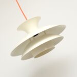 Biała skandynawska lampa, Dania, lata 70