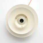 Biała skandynawska lampa, Dania, lata 70