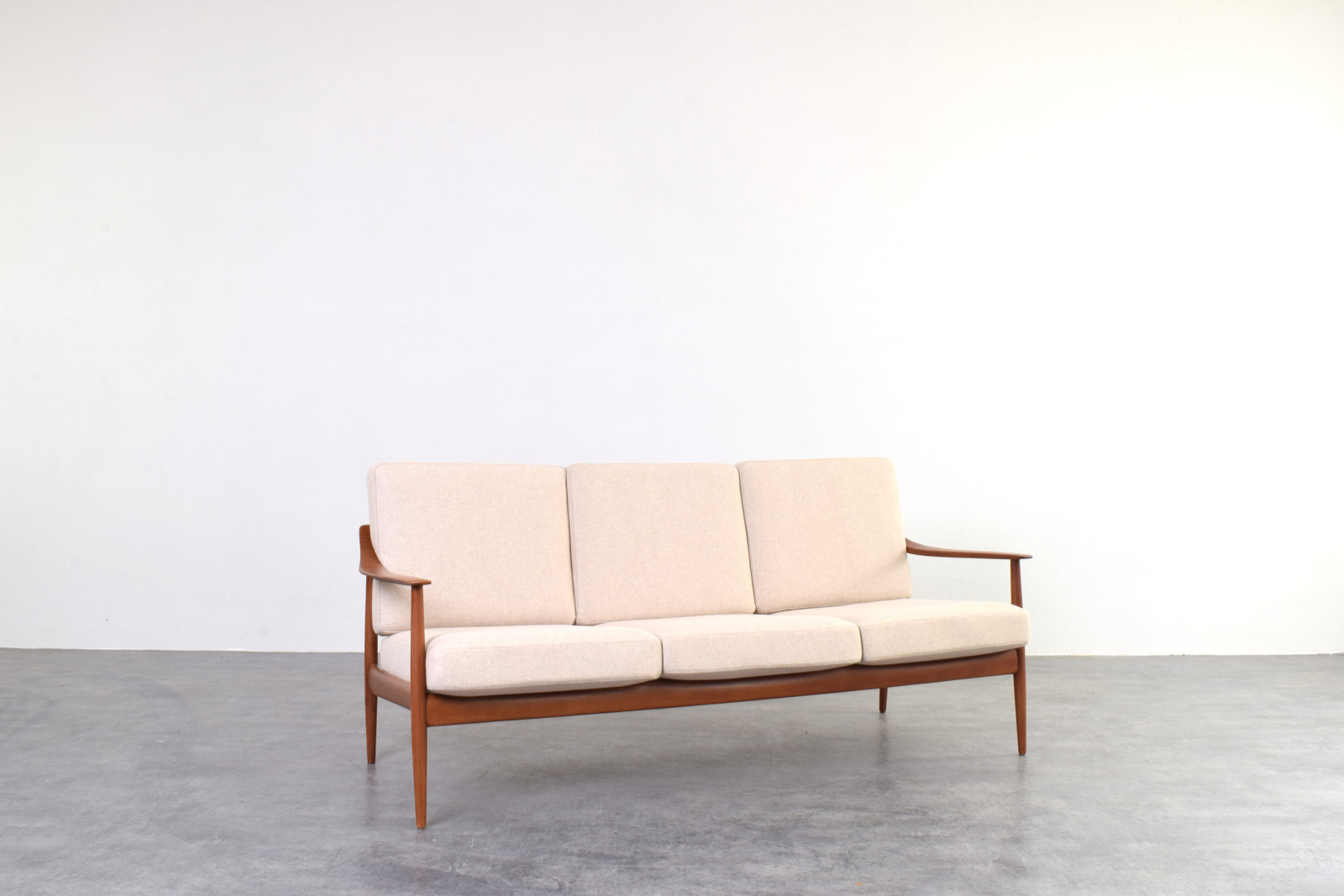 Sofa tekowa vintage, Knoll Antimott, Niemcy, lata 60