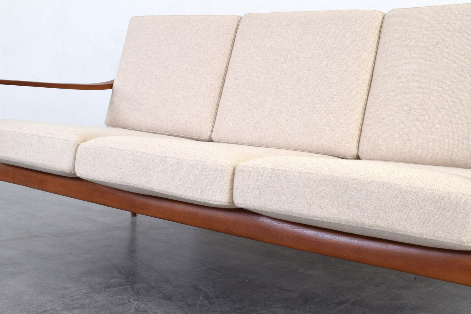 Sofa tekowa vintage, Knoll Antimott, Niemcy, lata 60